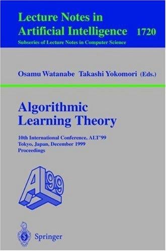 Algorithmic learning theory