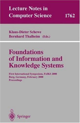 Foundations of information and knowledge systems