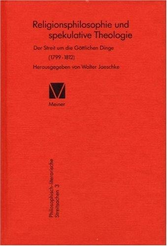Religionsphilosophie und spekulative Theologie