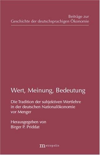 Wert, Meinung, Bedeutung