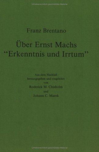 Über Ernst Machs "Erkenntnis und Irrtum"