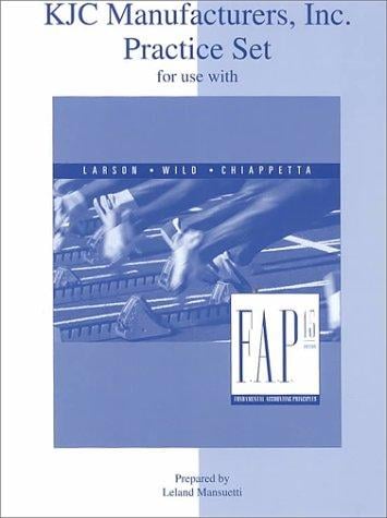 KJC Manufacturing Practice Set