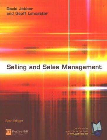 Selling and sales management