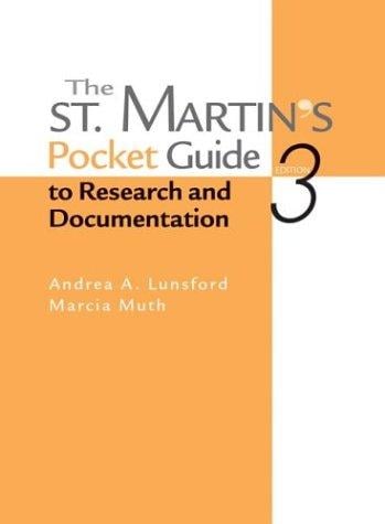 The St. Martin's Pocket Guide to Research and Documentation