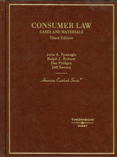 Cases and Materials on Consumer Law