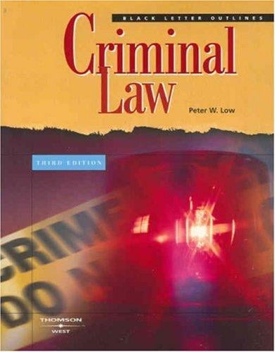 Black Letter Outline on Criminal Law (Black Letter Outlines)
