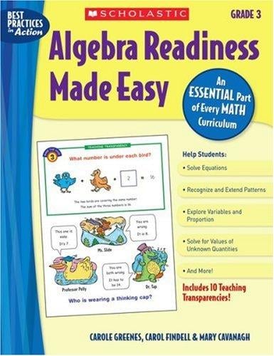 Algebra Readiness Made Easy: Grade 3