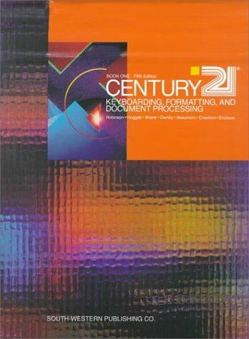 Century 21 Keyboarding Formatting Documents Processing