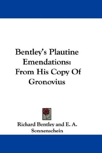 Bentley's Plautine Emendations