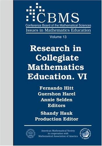 Research in collegiate mathematics education VI