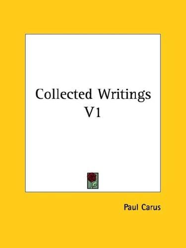 Collected Writings V1