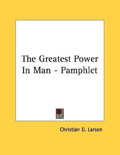 The Greatest Power In Man - Pamphlet