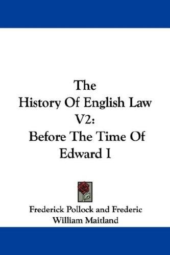 The History Of English Law V2