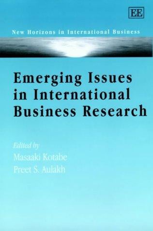 Emerging issues in international business research