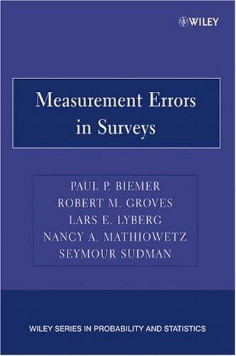 Measurement errors in surveys
