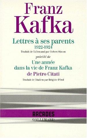 Lettres à ses parents, 1922-1924