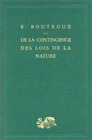 De la contingence des lois de la nature