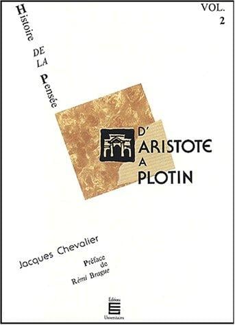 Histoire de la pensée, volume 2. D'Aristote à Plotin