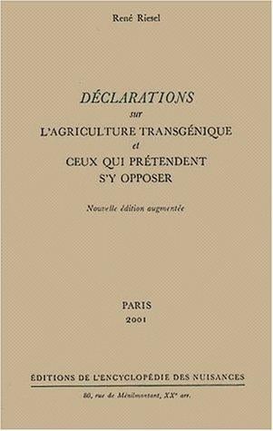 Déclarations sur agriculture transgénique