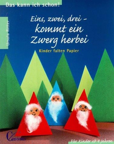 Eins, zwei, drei kommt ein Zwerg herbei. Kinder falten Papier