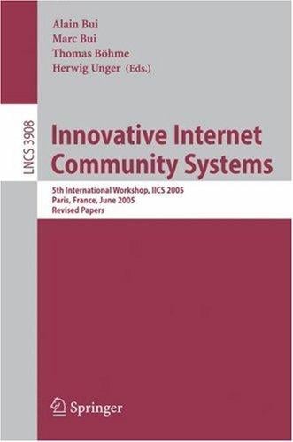 Innovative Internet community systems