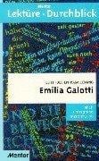 Emilia Galotti. Diverse Umschlagfarben, unsortiert. Inhalt, Hintergrund, Interpretationen
