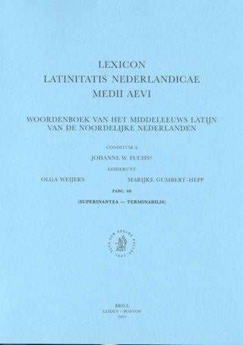 Lexicon Latinitatis Nederlandicae Medii Aevi (Lexicon Latinitatis Nederlandicae Medii Aevi Fascicule)