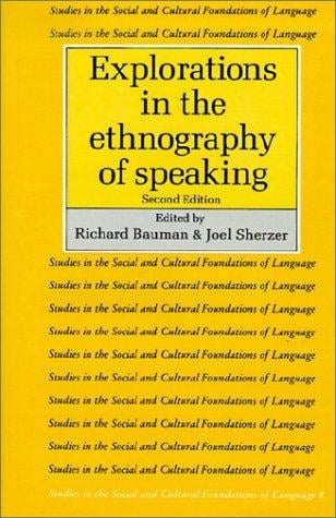 Explorations in the ethnography of speaking