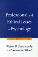 Professional and ethical issues in psychology