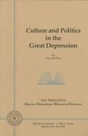 Culture and politics in the Great Depression