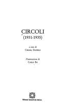 Circoli, 1931-1935