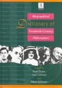 Biographical dictionary of twentieth-century philosophers