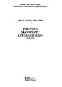 Poetyka manifestu literackiego, 1918-1939