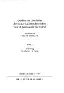 Quellen zur Geschichte der Kölner Laienbruderschaften vom 12. Jahrhundert bis 1562/63