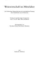 Weinwirtschaft im Mittelalter