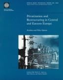 Privatization and Restructuring in Central and Eastern Europe: Evidence and Policy Options (World Bank Technical Paper)