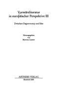 Vormärzliteratur in europäischer Perspektive