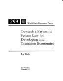 Towards a payments system law for developing and transition economies
