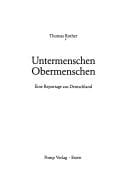 Untermenschen Obermenschen