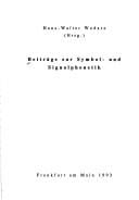 Beiträge zur Symbol- und Signalphonetik