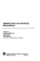 Perspectives on sentence processing