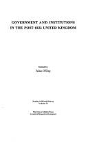 Government and institutions in the post-1832 United Kingdom