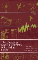 The Changing social geography of Canadian cities