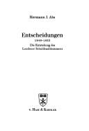 Entscheidungen, 1949-1953