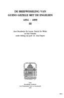 De briefwisseling van Guido Gezelle met de Engelsen, 1854-1899