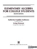 Elementary algebra for college students