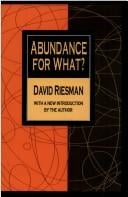 Abundance for what? And others essays