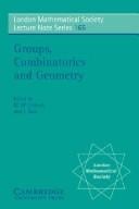 Groups, combinatorics & geometry