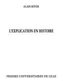 L' explication en histoire
