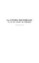 Les Etudes doctorales